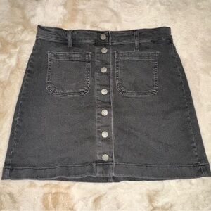 Black Denim Madewell Skirt Sz 29